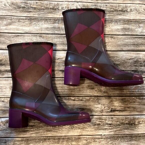 Emilio Pucci Caledonia Argyle Rain Boots EU 38 - Picture 2 of 9